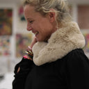 Le snood Douillet Nilo - Fourrure ficelle - hauteur 14cm - Quintessence