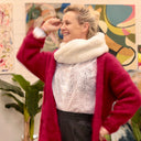 Le snood Douillet Nilo - Fourrure ivoire - hauteur 20cm - Quintessence