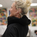 Le snood Douillet Nilo - Sherpa noir - hauteur 14cm - Quintessence