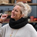 Le snood Douillet Nilo - Sherpa noir - hauteur 20cm - Quintessence