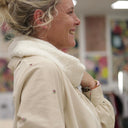 Le snood Douillet Nilo - tweed bouclette blanc cassé - hauteur 14cm - Quintessence