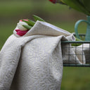 Le snood Nilo - Jacquard ivoire & doré - hauteur 14cm - Quintessence