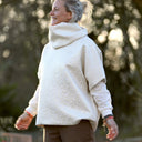 Le snood Nilo - Jacquard ivoire & doré - hauteur 20cm - Quintessence