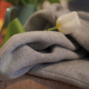 Le snood Nilo - Laine vierge gris chiné - hauteur 14cm - Quintessence