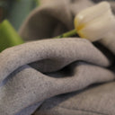 Le snood Nilo Laine vierge gris chiné hauteur 20m vue détail | Quintessence