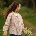Le tablier d'écolier Suzanne Double gaze de coton imprimé coquelicot | Fabriqué en France | Quintessence