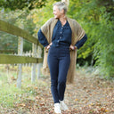 Legging Léni - en maille côtelé marine - Quintessence