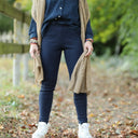 Legging Léni - en maille côtelé marine - Quintessence