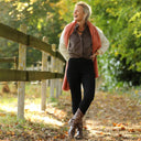 Legging Léni en maille côtelé noir - Quintessence