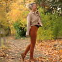 Legging Léni - velours côtelé camel - Quintessence