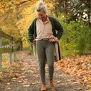 Legging Léni - velours côtelé kaki - Quintessence