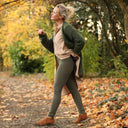 Legging Léni - velours côtelé kaki - Quintessence