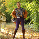 Legging Léni - velours côtelé prune - Quintessence