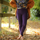 Legging Léni - velours côtelé prune - Quintessence