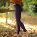 Legging Léni - velours côtelé prune - Quintessence