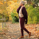 Legging Léni - velours côtelé violine - Quintessence