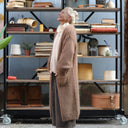 Gilet très long Théoline — mohair camel