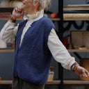 Gilet sans manches Aubane — alpaga bleu nuit