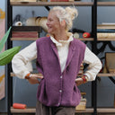 Gilet sans manches Aubane — alpaga prune