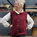 Gilet sans manches Aubane — alpaga lie de vin