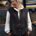 Gilet sans manches Aubane — alpaga chocolat