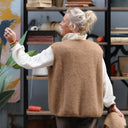 Gilet sans manches Aubane — alpaga camel