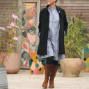 Manteau Paul 3/4 - lainage noir - Quintessence