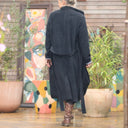 Manteau Paul long - lainage noir - Quintessence