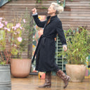 Manteau Paul long - lainage noir - Quintessence