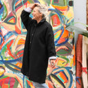 Manteau Taïma noir - Quintessence