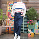 Pantalon Alex - Jean de coton marine - Quintessence