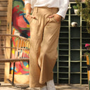 Pantalon Alex - Sergé de viscose/coton camel - Quintessence