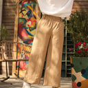 Pantalon Alex - Sergé de viscose/coton camel - Quintessence