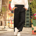 Pantalon Alex - Sergé de viscose/coton noir - Quintessence