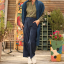 Pantalon Alex - Velours côtelé marine - Quintessence