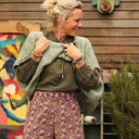 Pantalon Alex - Velours milleraies violettes sauvages - Quintessence