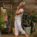 Pantalon Baptiste - lin blanc - Quintessence