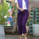 Pantalon Baptiste - sergé de viscose lilas - Quintessence