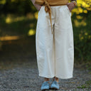 Pantalon Briac Coton/lin/viscose blanc cassé | Quintessence