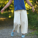 Pantalon Briac Coton/lin/viscose blanc cassé | Quintessence
