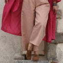 Pantalon Briac - Coton/lin/viscose rose poudré - Quintessence
