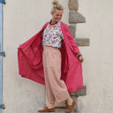 Pantalon Briac - Coton/lin/viscose rose poudré - Quintessence
