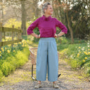 Pantalon Briac - jean bleu clair stone 100% coton - Quintessence