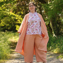 Pantalon Briac Lin abricot | Fabriqué en France | Quintessence