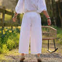 Pantalon Briac lin lavé blanc | Quintessence