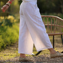 Pantalon Briac - lin lavé blanc - Quintessence