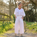 Pantalon Briac lin lavé blanc | Quintessence