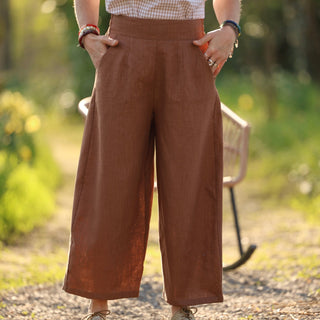 Pantalon Briac - lin lavé écureuil