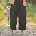 Pantalon Briac lin noir | Quintessence