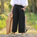 Pantalon Briac - lin noir - Quintessence